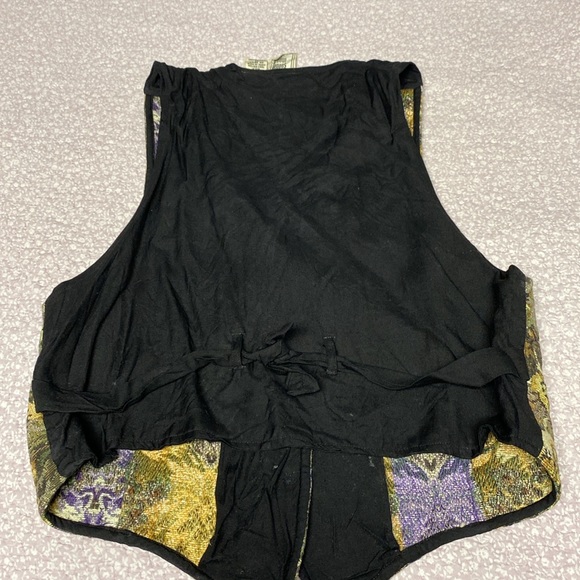VINTAGE EMBROIDERED VEST SIZE M sudden impact - Picture 2 of 3